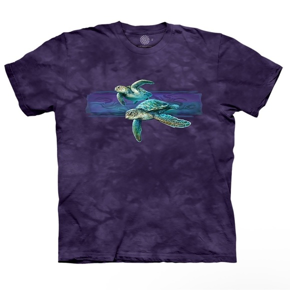The Mountain Other - The Mountain Turtle Harmony Purple Tie Dyed Tee Size M